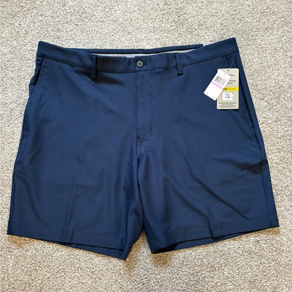PGA Tour Men's Deep Blue Flat Front Shorts